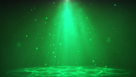 emerald underwater light beam