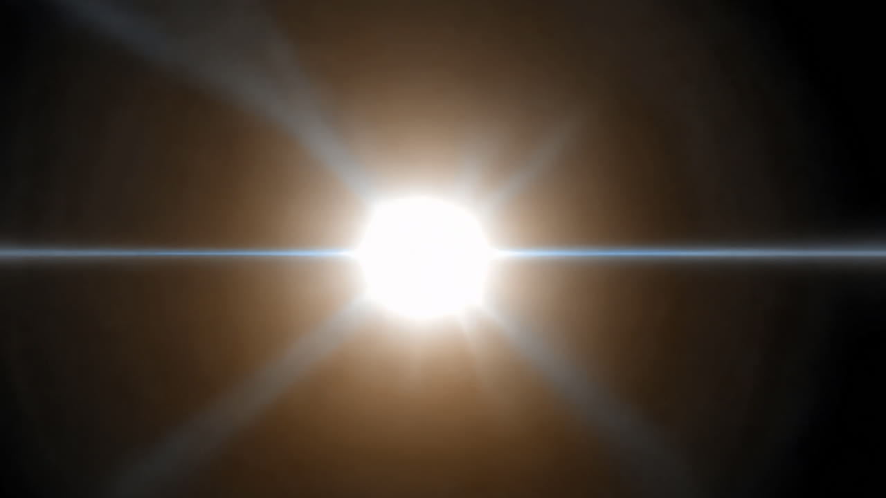Bright sun glowing intensely animation isolated asset, transparent 4K video, alpha channel, ProRes