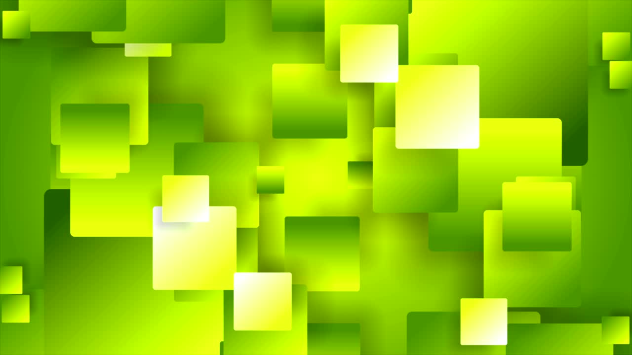 animación de video geométrica de tecnología abstracta de color verde brillante