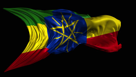 waving flag of ethiopia