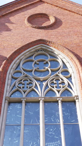 detail of a gothic-style church window