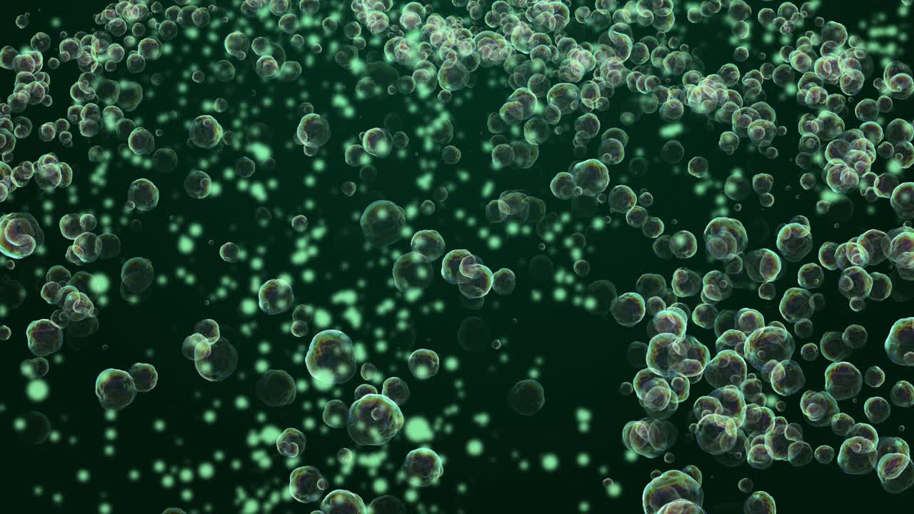 파란 거품 입자 원 애니메이션