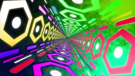 abstract colorful neon tunnel