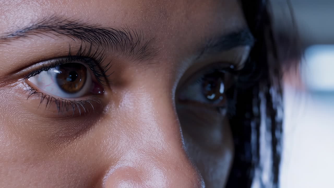 Intense Close-up of Human Eyes