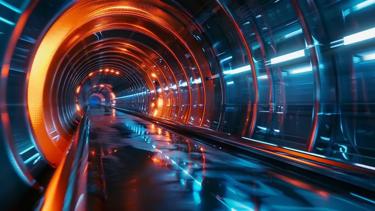 Futuristic Neon Tunnel