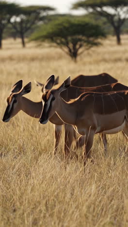 impalas in african savanna