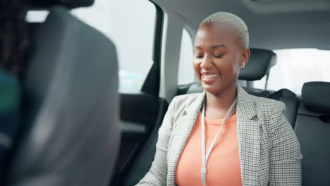 woman in a car