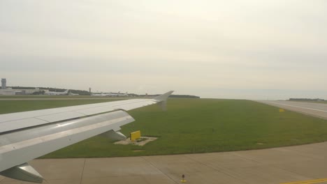 vista desde el avión que aterrizó