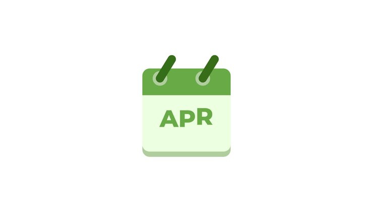 Animeret kalenderikon, der viser april måned