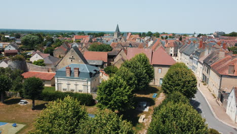 aerial view of a charming french village