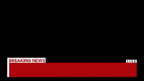 breaking news live lower third - includes alpha channel 3d motion graphic