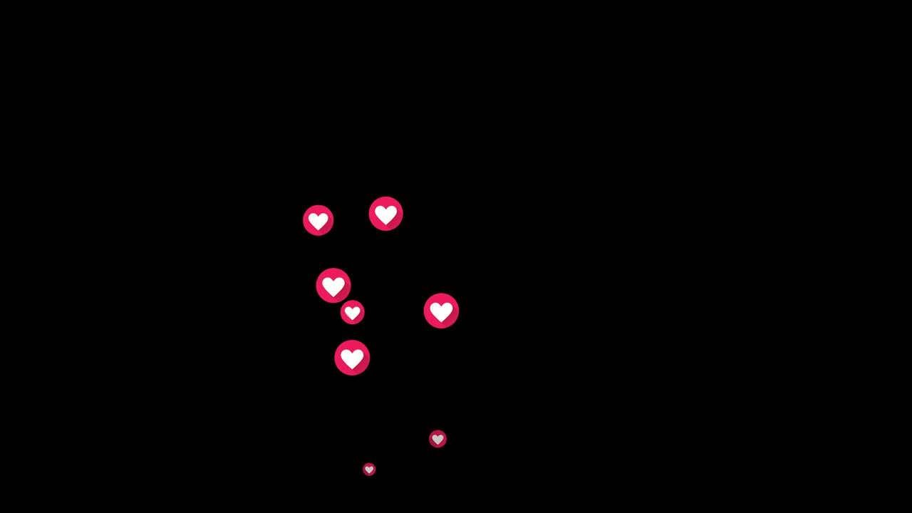 Heart buttons icons slowly floting up