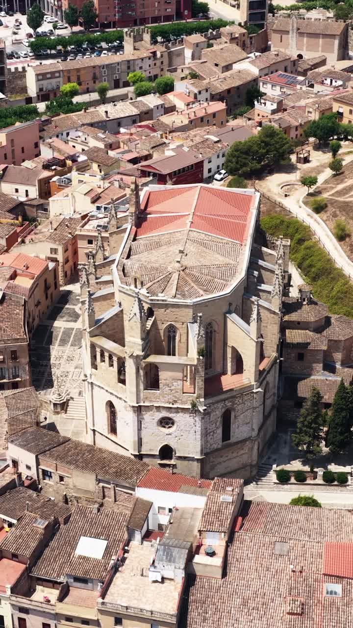 Vista aérea de una catedral europea