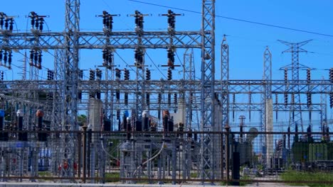 distributive electrical substation with a huge amount of equipment