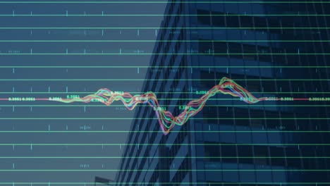 Animación-Del-Procesamiento-De-Datos-Financieros-En-Un-Moderno-Bloque-De-Oficinas.