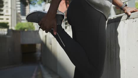 man exercising in an urban setting