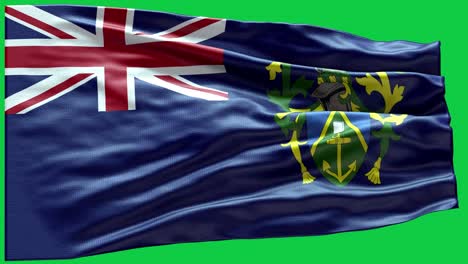 4k highly detailed flag of pitcairn island - pitcairn island flag high detail - national flag pitcairn island wave pattern loopable elements