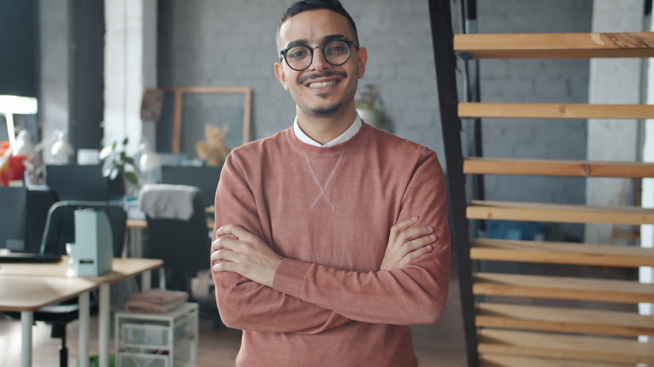 Confident Man in a Modern Office