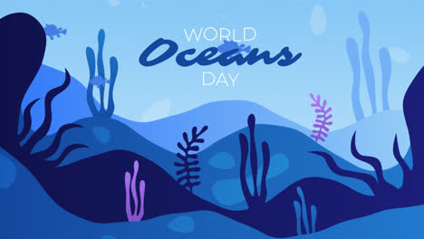 world oceans day underwater scene