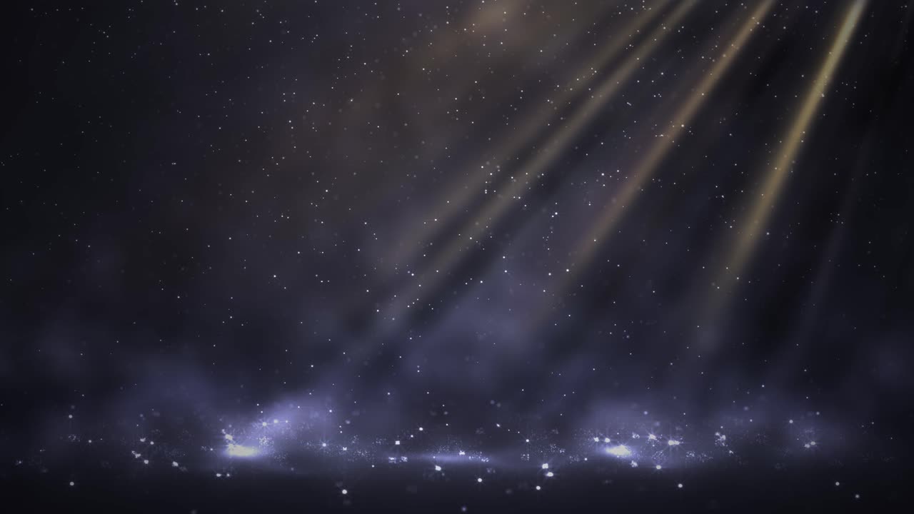 Dark Stage with Spotlight and Particles