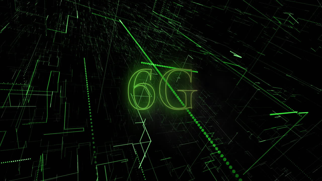 animación de texto 6g y procesamiento de datos por computadora