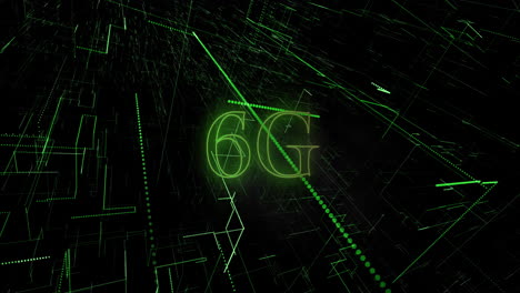 animación de texto 6g y procesamiento de datos por computadora