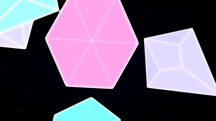 Abstract Motion Graphics with Glowing Geometric Shapes