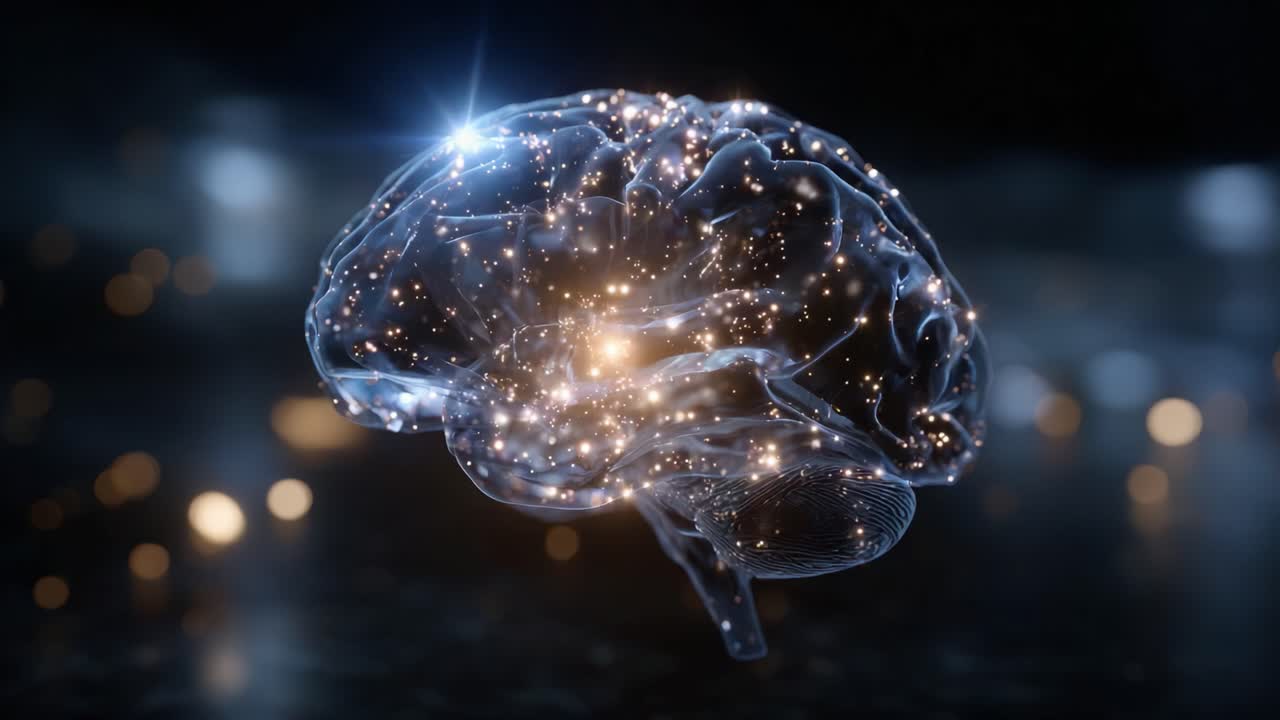 Illuminated Brain Representations: Stunning Visuals of Cognitive Thinking, Sparkling Neural Activity, and the Mysteries of Human Intelligence Unveiled in a Captivating Display