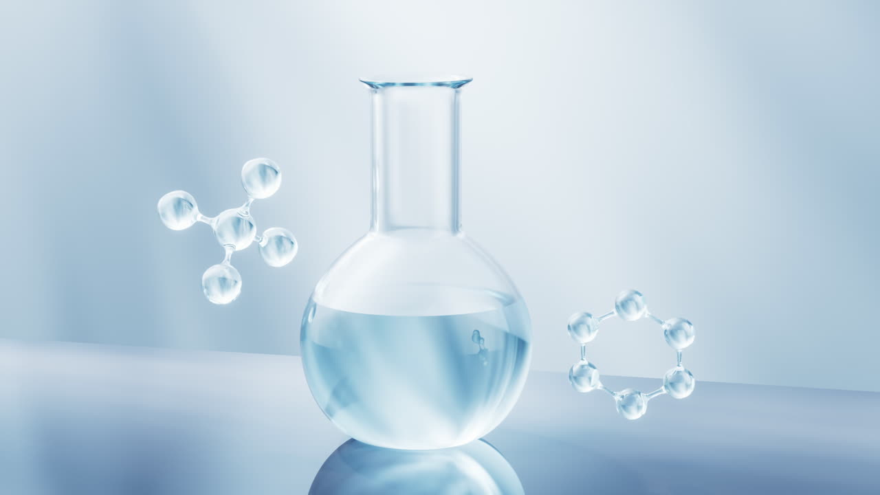 화학 실험실 장비, 3d 렌더링