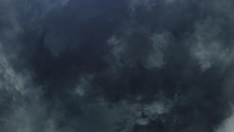 4k thunderstorm, dark gray clouds moving in the sky