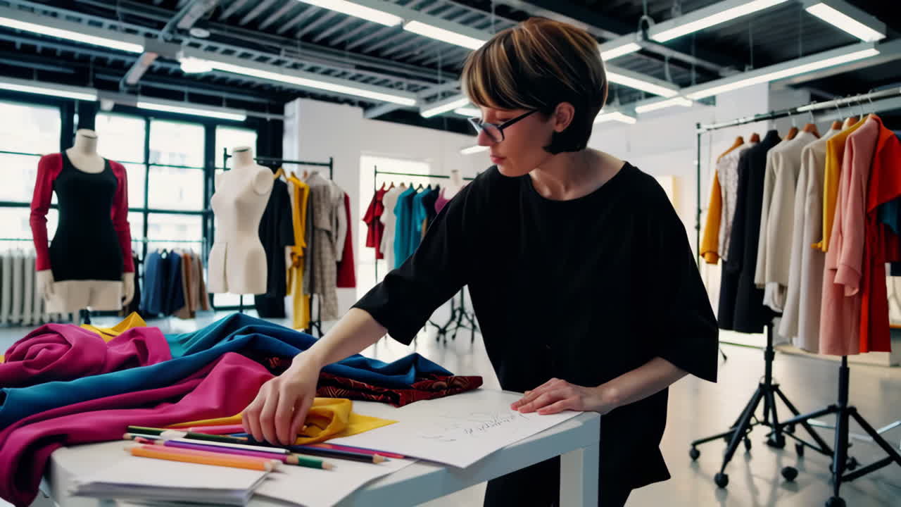 diseñador de moda en el trabajo