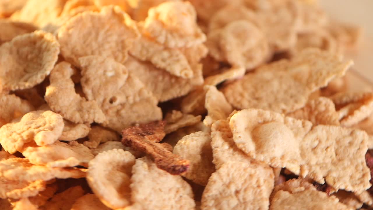 시리얼 플레이크의 클로즈업