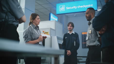 airport security checkpoint interaction