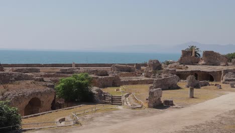 view from carthage to the sea in tunisia