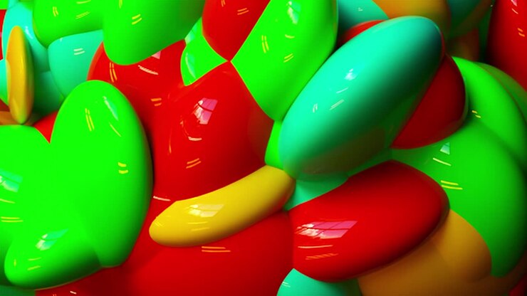 Colorful glossy balls