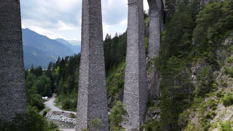 train viaduct bridge switzerland swiss alps mountain valley, landwasser