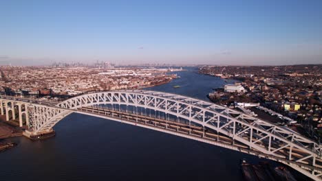 bayonne bridge on kill van kull, staten island, new york city, 4k