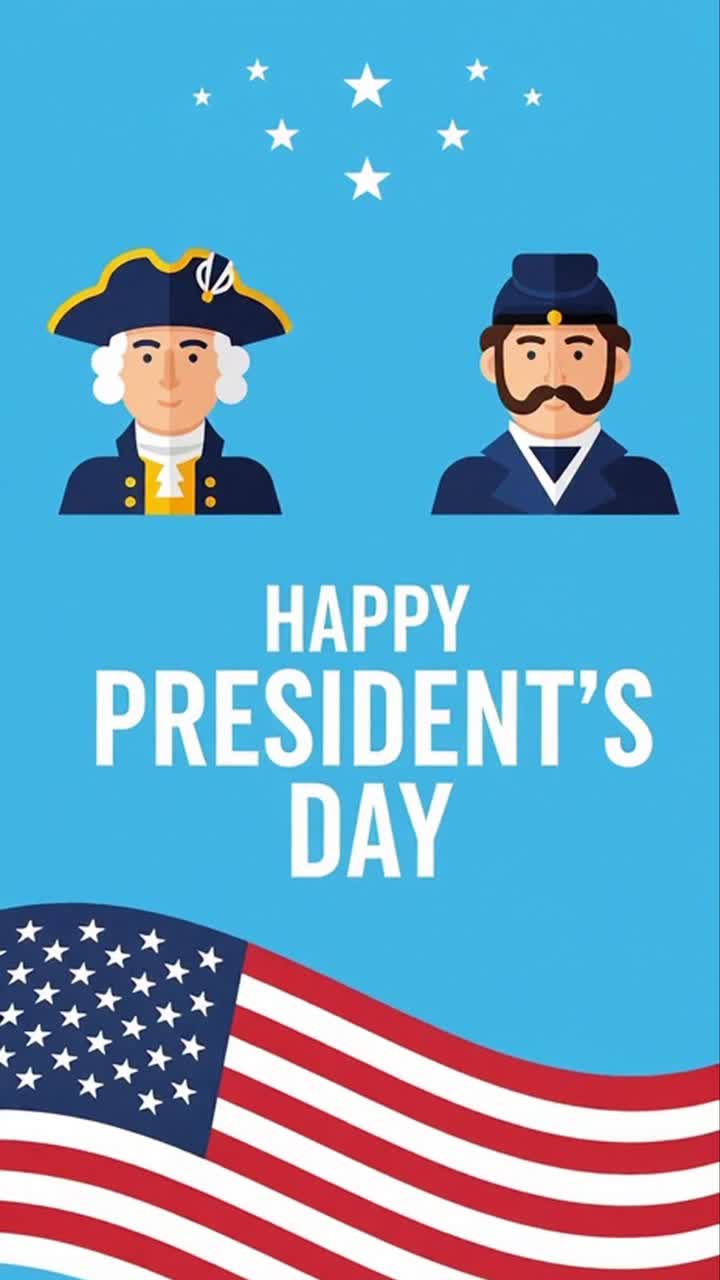 Presidents Day Vector Illustration With American Historical Figures