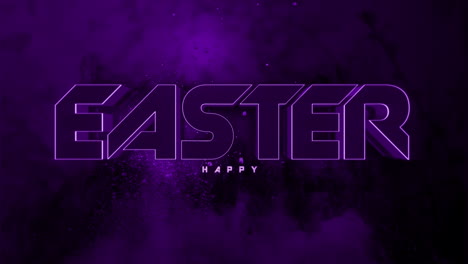 easter vibes dynamic and modern purple letter design