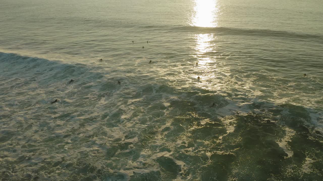 Surfing Sunset in Matosinhos, Porto, Portugal