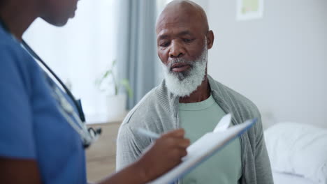 doctor consulting a senior patient