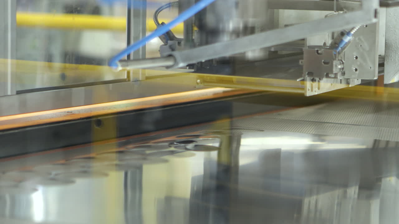 Automated Power Press Precision Stamping Metal Parts During Manufacturing