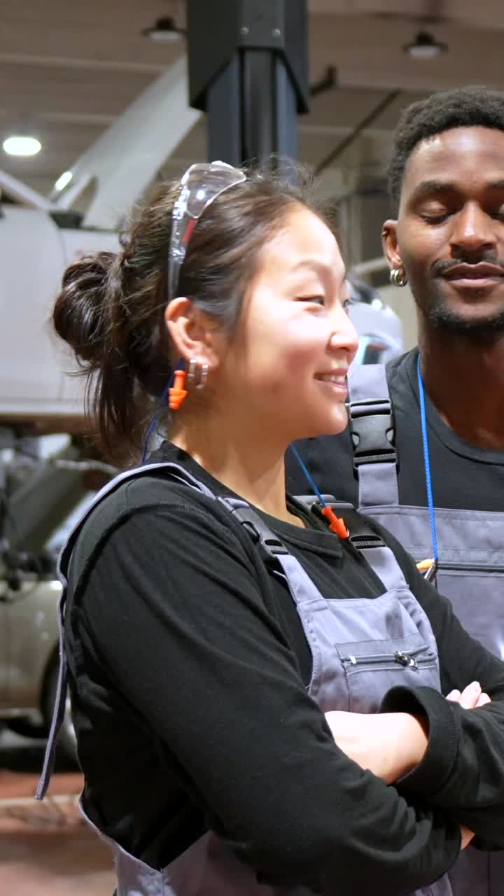 Auto Mechanics Teamwork in Garage