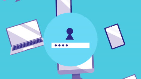 dispositivos electrónicos y tecnología de seguridad de contraseñas