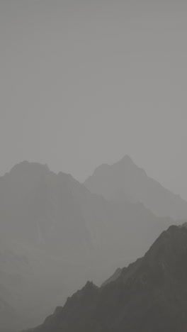 misty mountain range