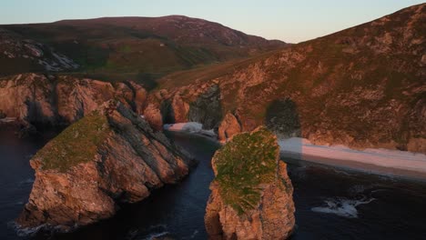 stunning golden hour at glenlough bay co.donegal - 4k cinematic drone footage 36