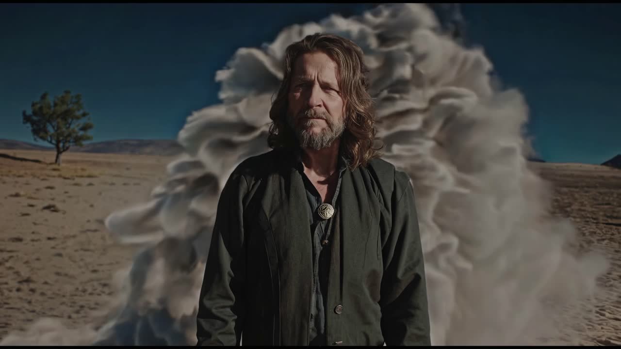 Abstract Art and Desert Scene