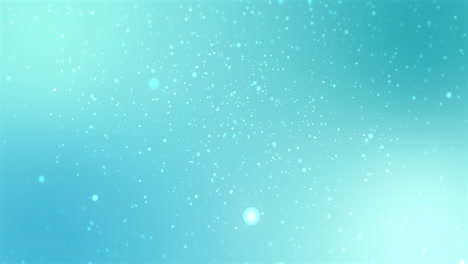 animación de copos de nieve cayendo sobre un fondo turquesa