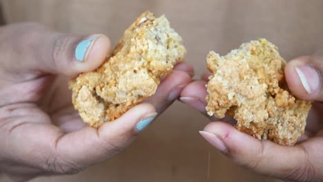 close-up of homemade pistachio cookies