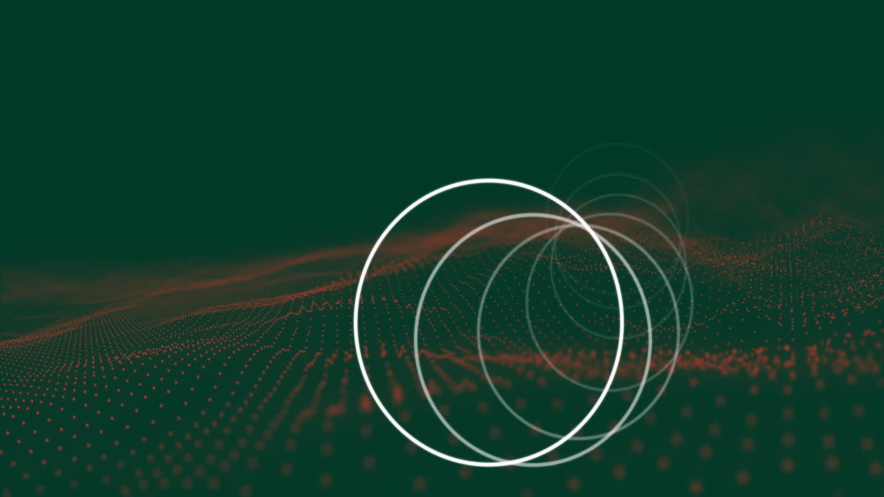 검은 바탕에 있는 원과 반점의 애니메이션